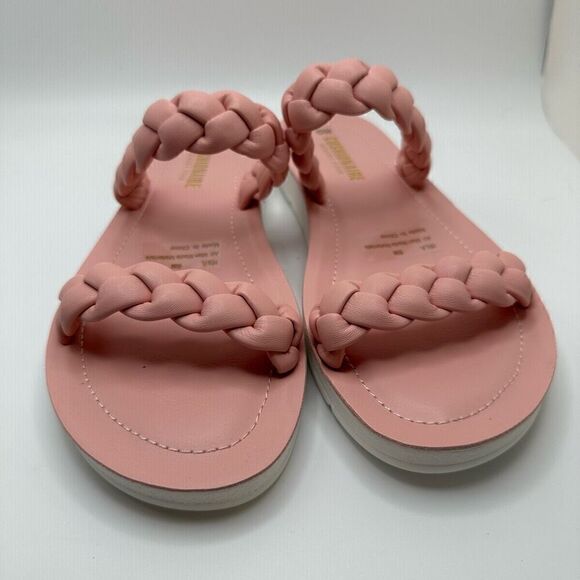 CUSHIONAIRE Women's braided slide sandal +Memory Foam 6.5 PINK - Picture 2 of 7